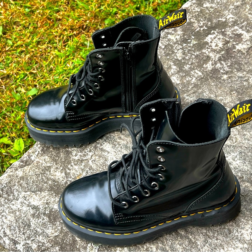 Doc Martens Jadon polished smooth black w7 m6